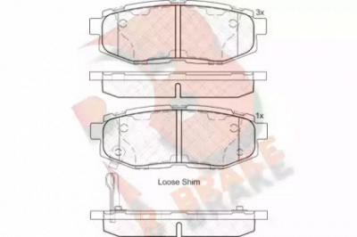 R BRAKE rb2088 -  Комплект тормозных колодок, дисковый тормоз